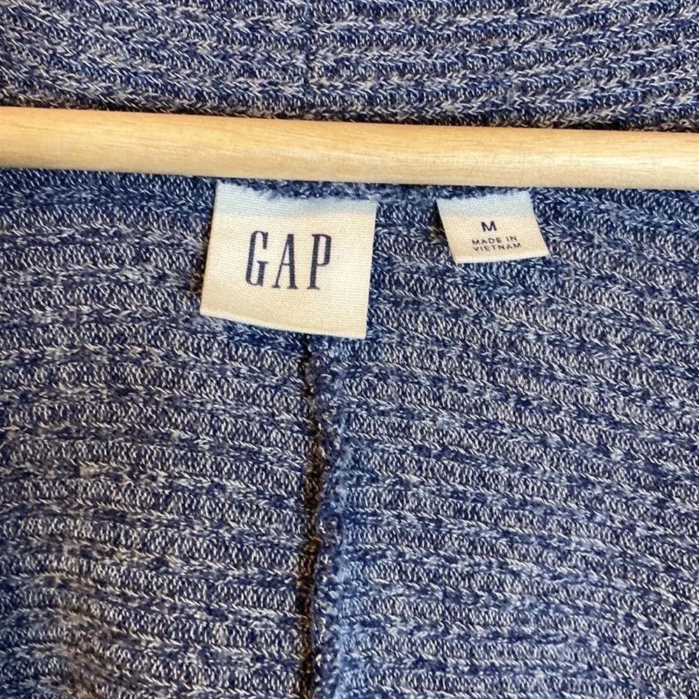 Gap Blue Ribbed Dolman Sleeve Open Front Cardigan - Medium